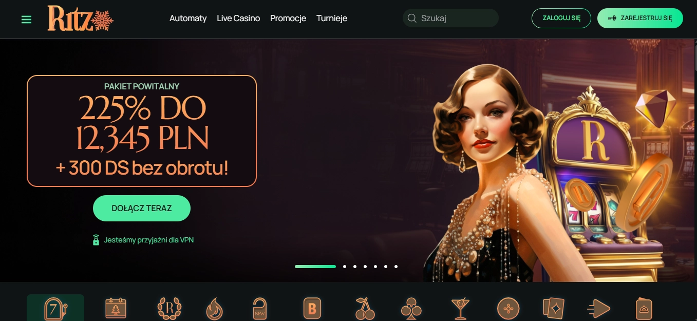 Ritzo Casino – Polskie legalne kasyno z wysokimi wygranymi